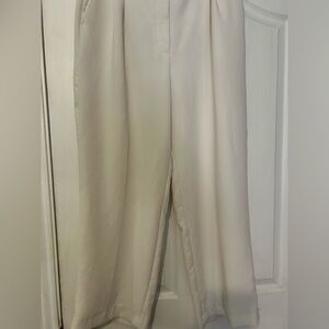 Aritzia Wilfred Women's The Effortless Pant White Pants Size 14